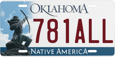 OK license plate 781ALL