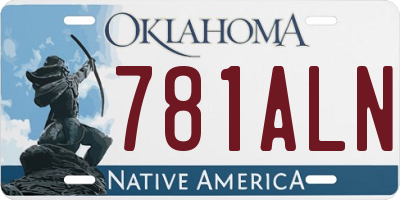 OK license plate 781ALN