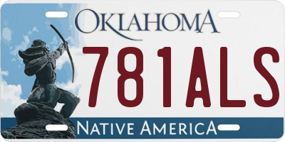 OK license plate 781ALS