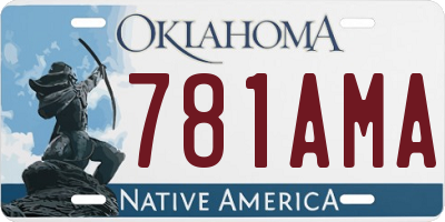 OK license plate 781AMA