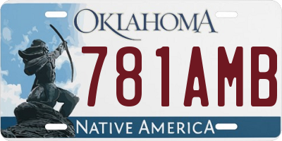 OK license plate 781AMB