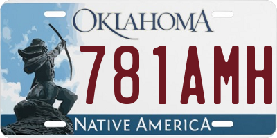 OK license plate 781AMH