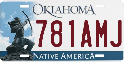 OK license plate 781AMJ