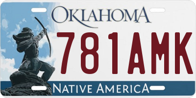 OK license plate 781AMK