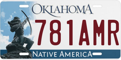 OK license plate 781AMR