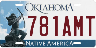OK license plate 781AMT