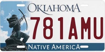 OK license plate 781AMU