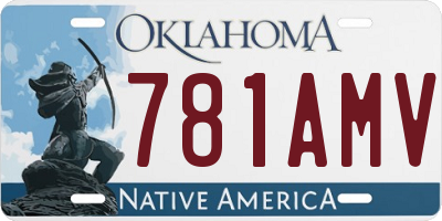 OK license plate 781AMV
