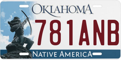 OK license plate 781ANB