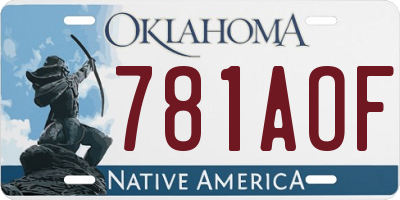OK license plate 781AOF