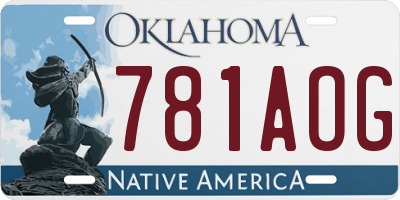 OK license plate 781AOG