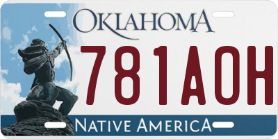 OK license plate 781AOH
