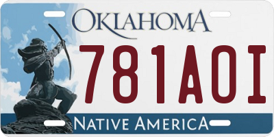 OK license plate 781AOI