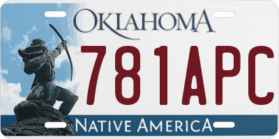 OK license plate 781APC