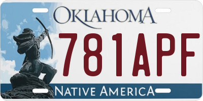 OK license plate 781APF