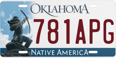 OK license plate 781APG