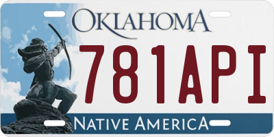OK license plate 781API