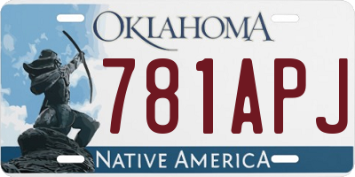 OK license plate 781APJ