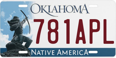 OK license plate 781APL