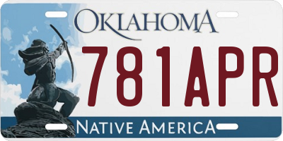 OK license plate 781APR