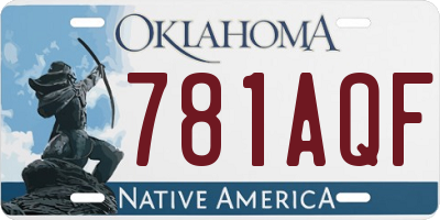 OK license plate 781AQF