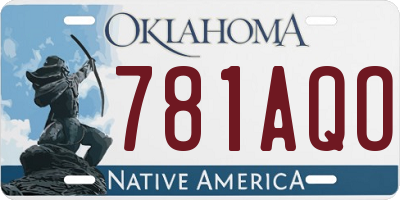 OK license plate 781AQO
