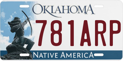 OK license plate 781ARP
