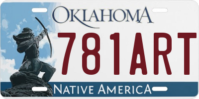 OK license plate 781ART