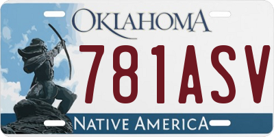OK license plate 781ASV