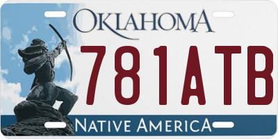 OK license plate 781ATB