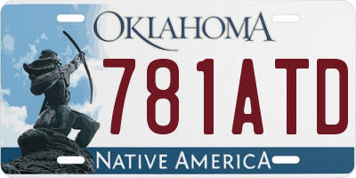 OK license plate 781ATD