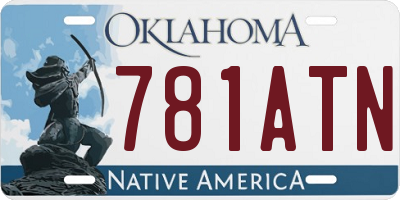 OK license plate 781ATN