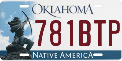 OK license plate 781BTP