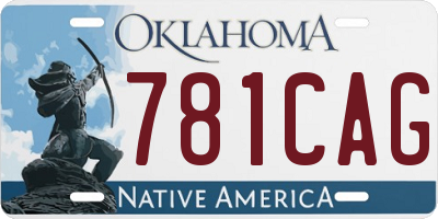 OK license plate 781CAG