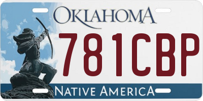 OK license plate 781CBP