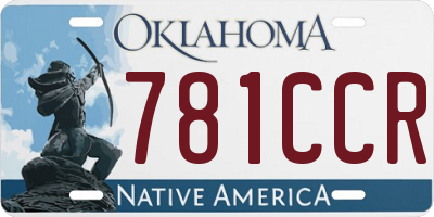 OK license plate 781CCR