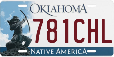 OK license plate 781CHL