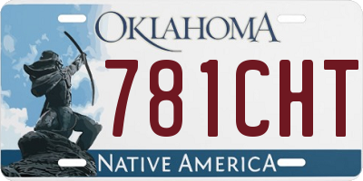 OK license plate 781CHT