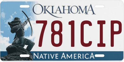 OK license plate 781CIP