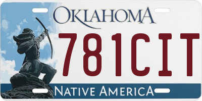 OK license plate 781CIT