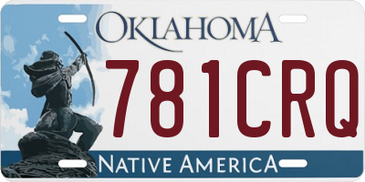 OK license plate 781CRQ
