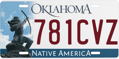 OK license plate 781CVZ