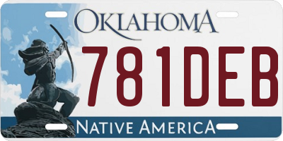 OK license plate 781DEB