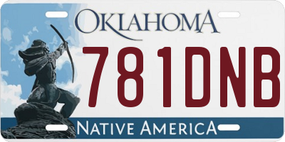 OK license plate 781DNB