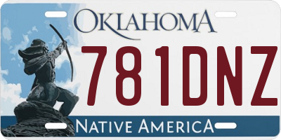 OK license plate 781DNZ
