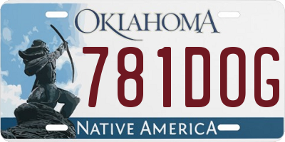 OK license plate 781DOG