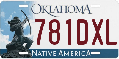 OK license plate 781DXL