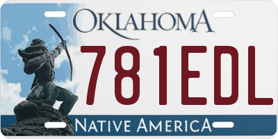 OK license plate 781EDL