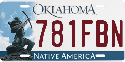 OK license plate 781FBN