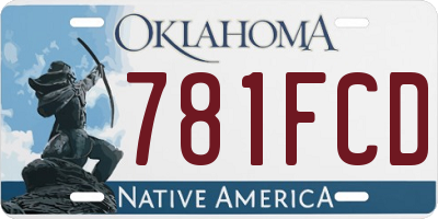 OK license plate 781FCD